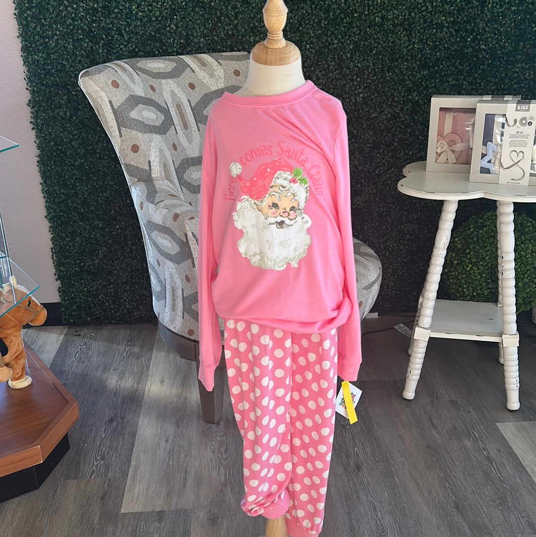 KIDS HERE COMES SANTA CLAUS JAMMIE JOGGER PANTS