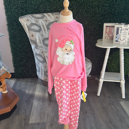 KIDS HERE COMES SANTA CLAUS JAMMIE JOGGER PANTS
