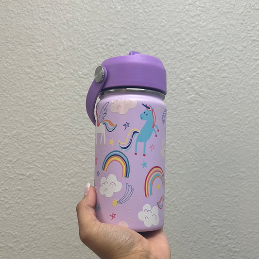 Kids 12oz bottle with a straw cap