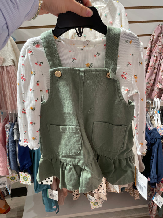 Green Floral Jumper Set