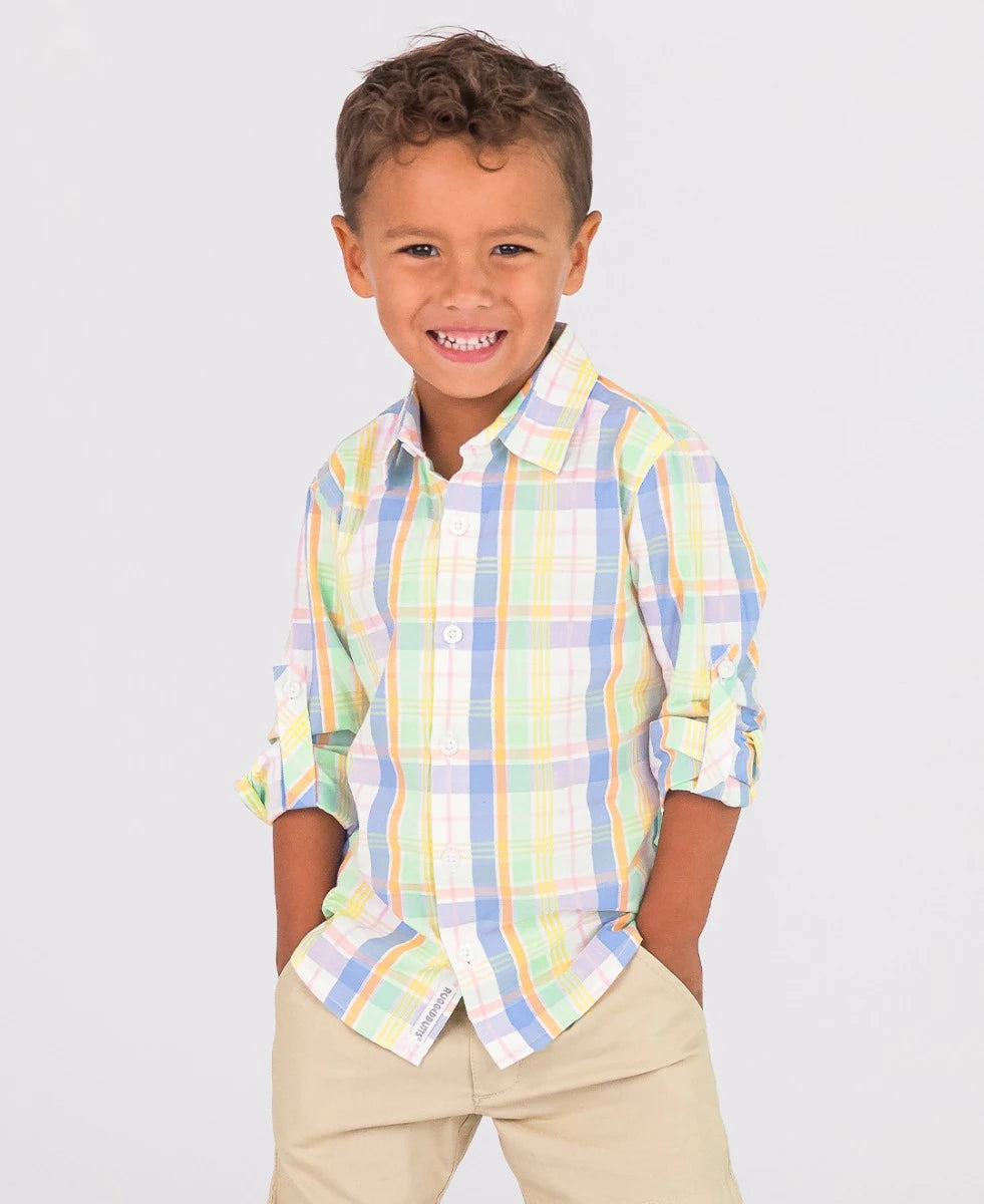 Clubhouse Rainbow Button Down Shirt