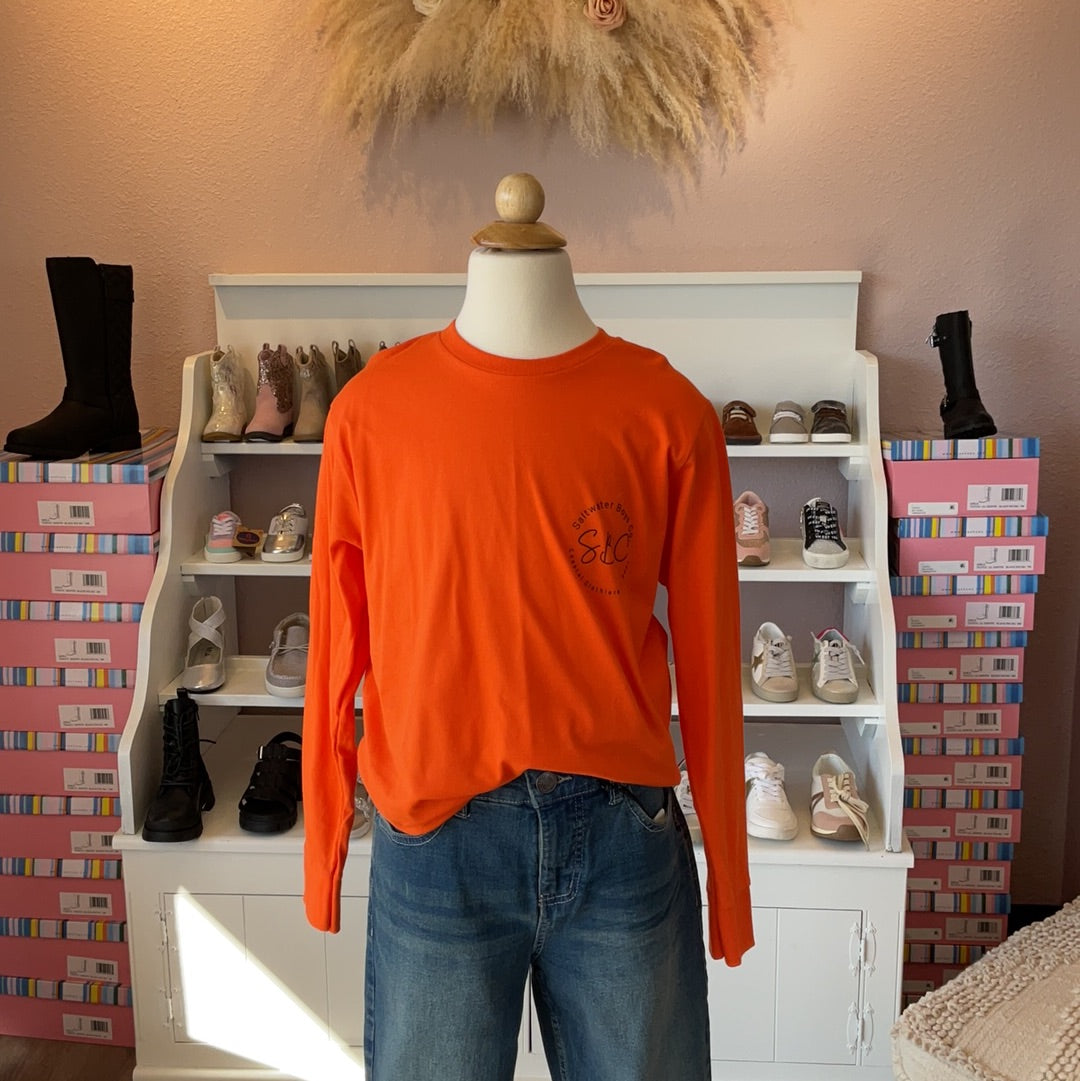 Football Long Sleeve Tee Orange