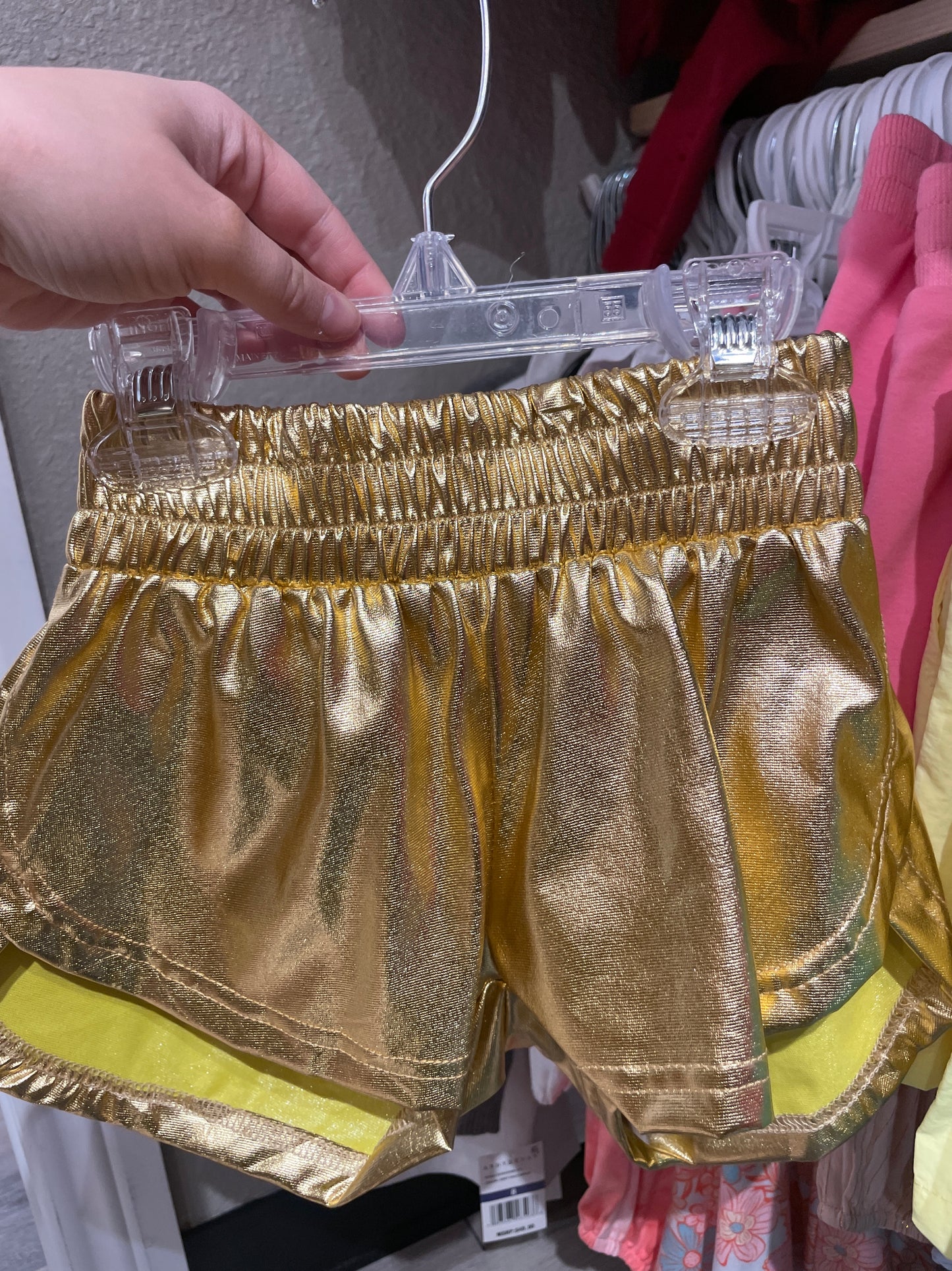 METALLIC KID SHORTS