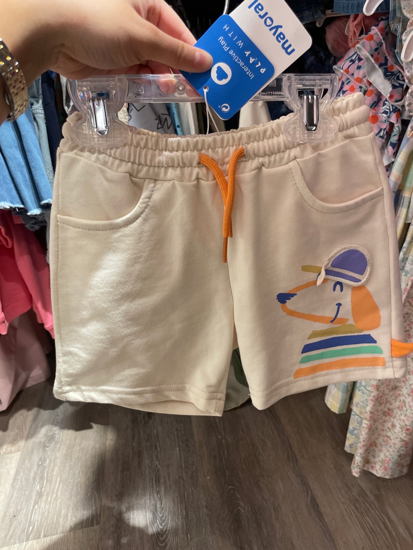 Cream Lienzo Shorts