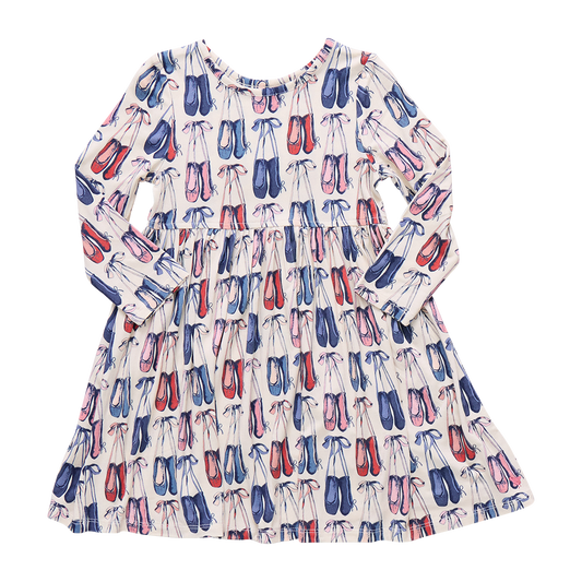 Girls Bamboo Steph Dress - Ballet Slippers