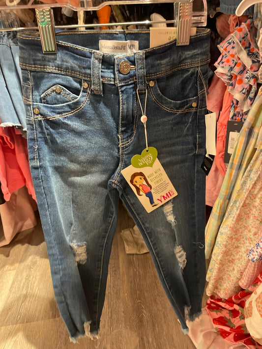 Medium Wash WannaBettaFit Fray Jeans