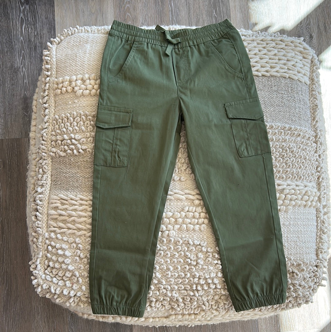 DUSTY OLIVE SLIM CARGO JOGGERS
