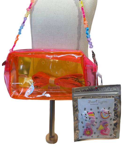 Multi Color Camera Bag w Charm Pack