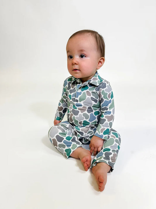 CAMO POLO ROMPER