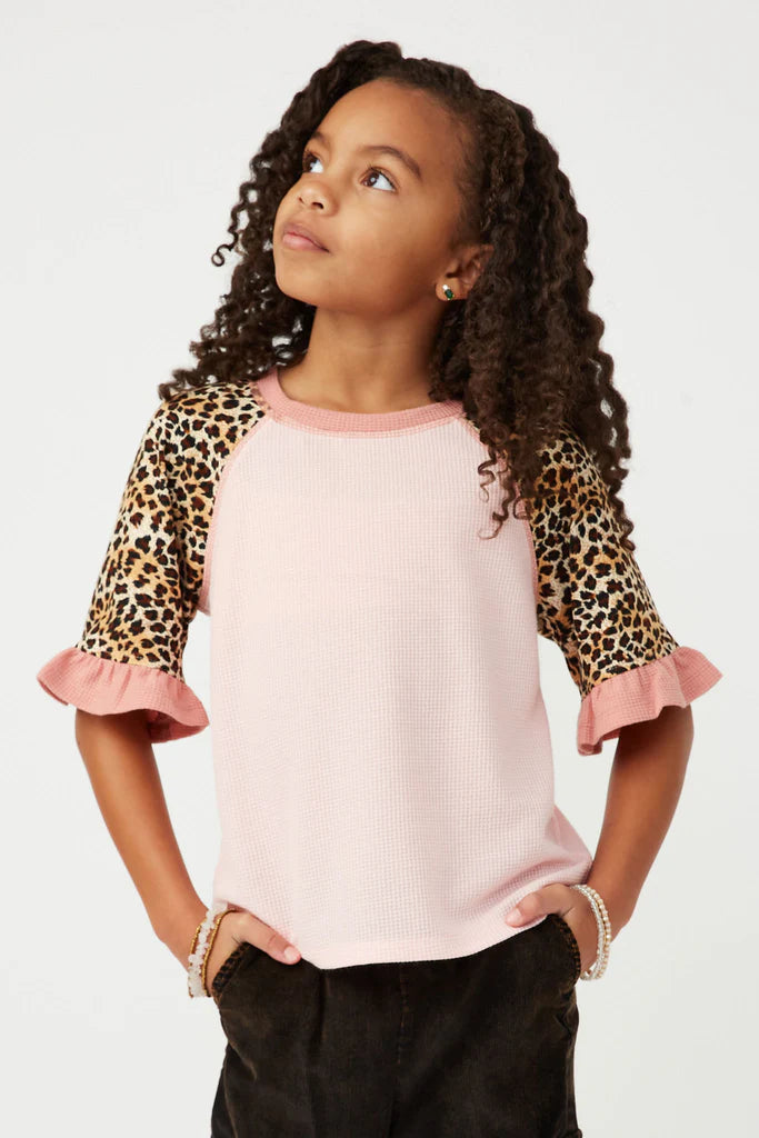 Smithsonian Cheetah Sleeve Raglan Knit Top