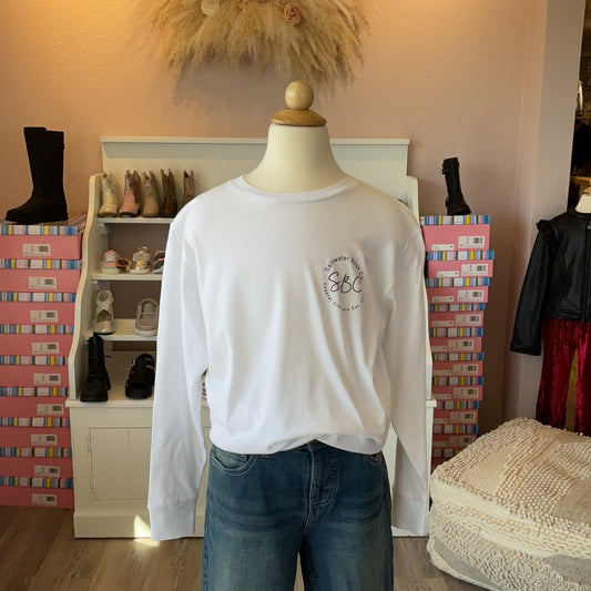 Football Long Sleeve Tee White