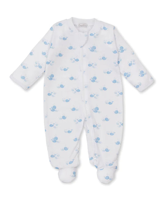 Whale Wonder Blue Zip Footie
