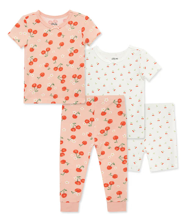 Cherry 4-Piece Pajama Set