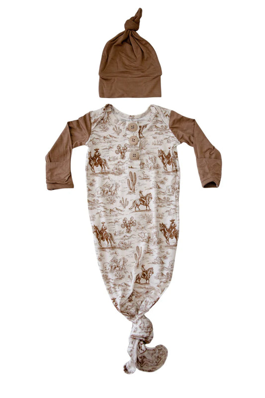 Levi Trails Knot Gown & Hat