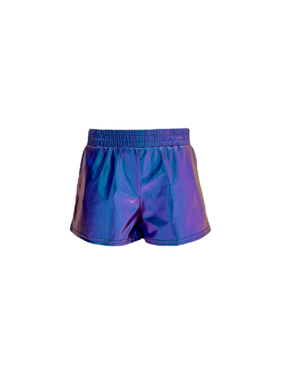 Blue/Purple Metallic Track Shorts