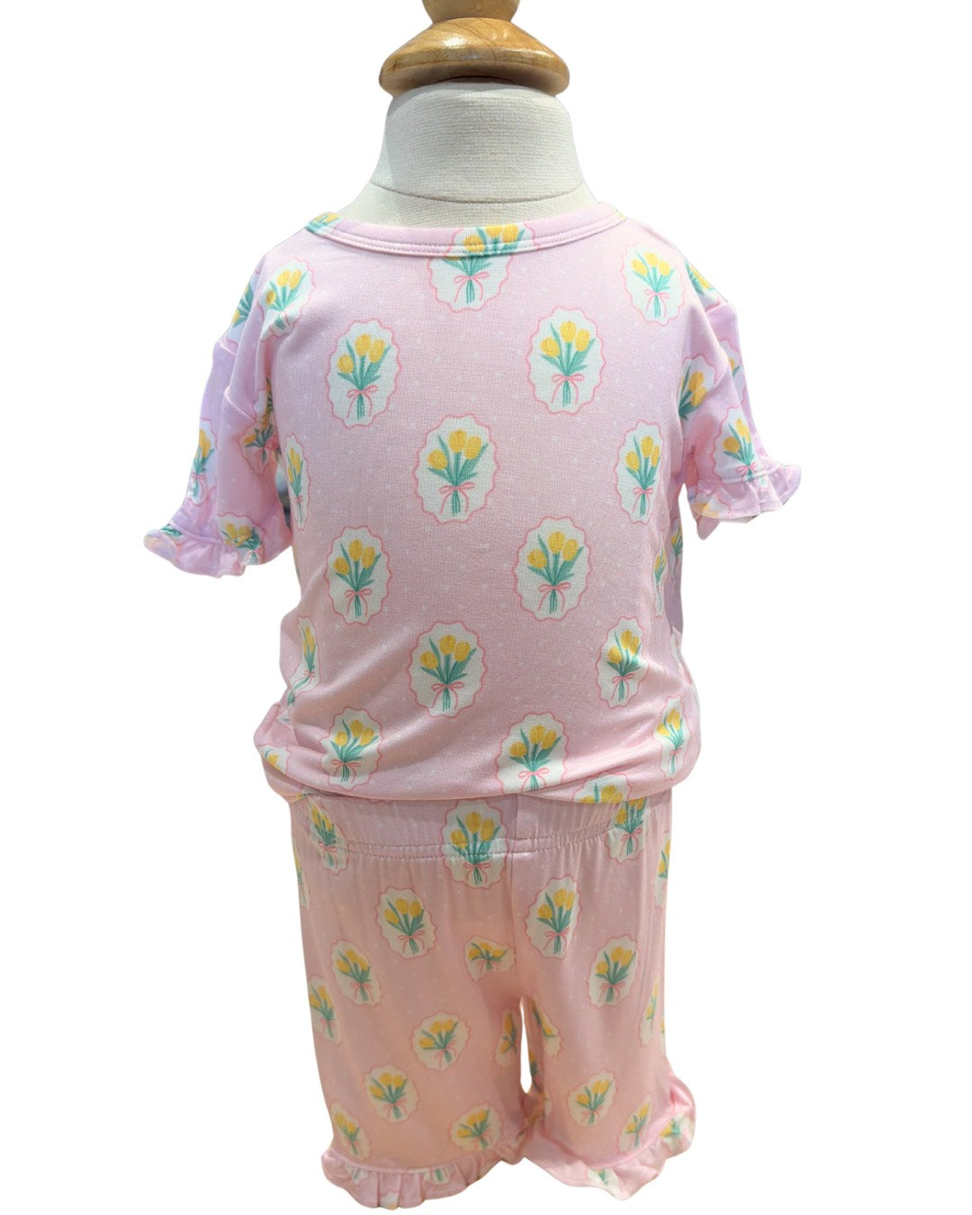 Fancy Tulips SS & Shorts Ruffle PJ