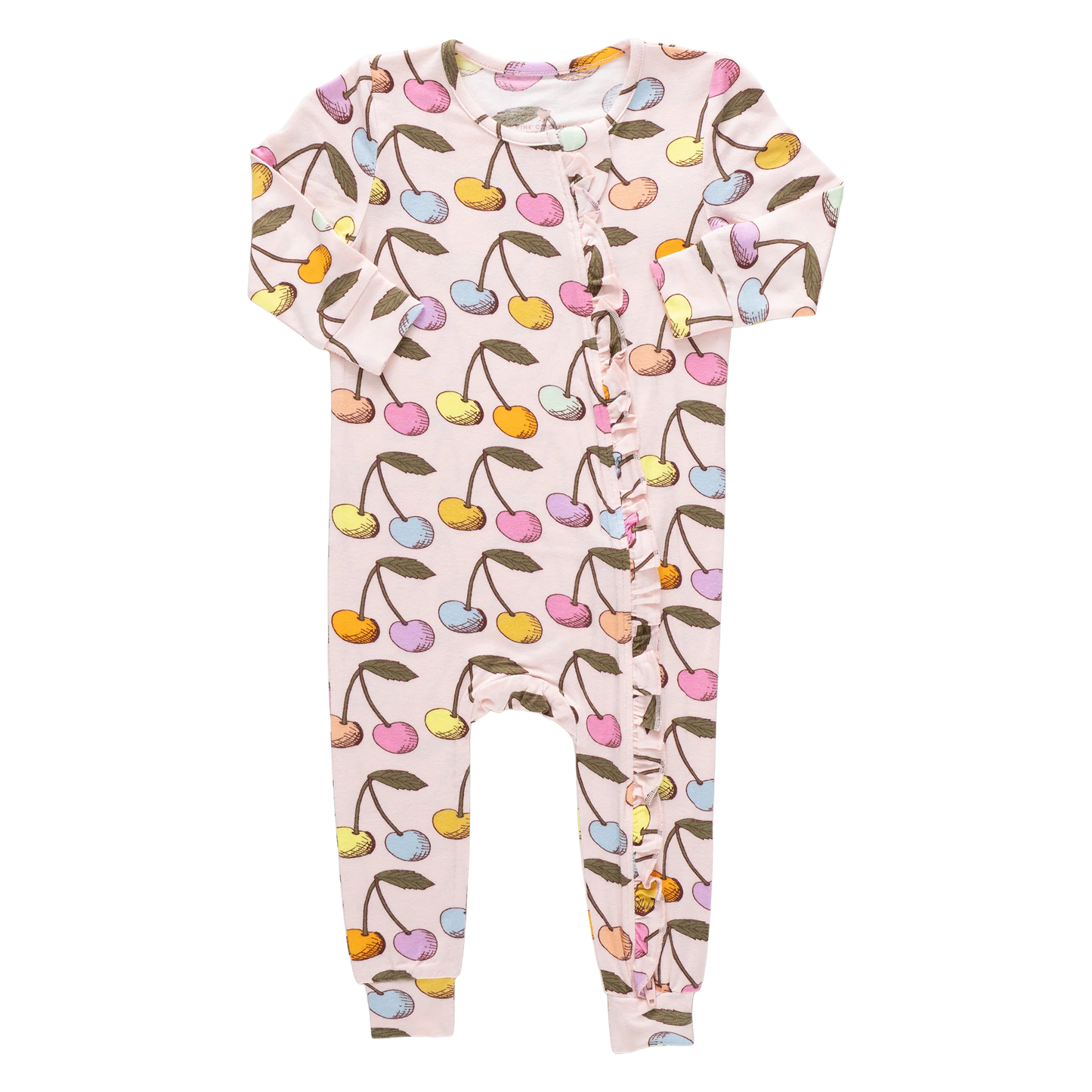 Cloud Pink Cherry Bamboo Romper