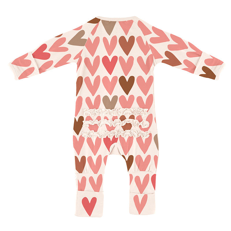 Hearts Cozy Ruffle Romper