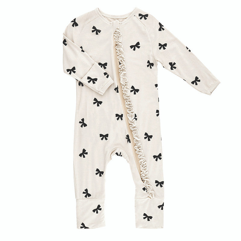 Bows Cozy Ruffle Romper
