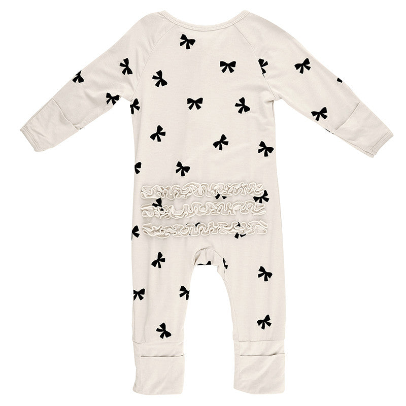 Bows Cozy Ruffle Romper
