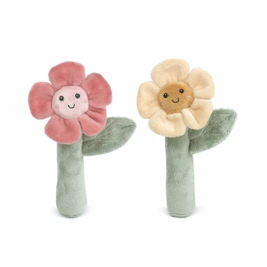 Flower 2-Piece Baby Rattle Set