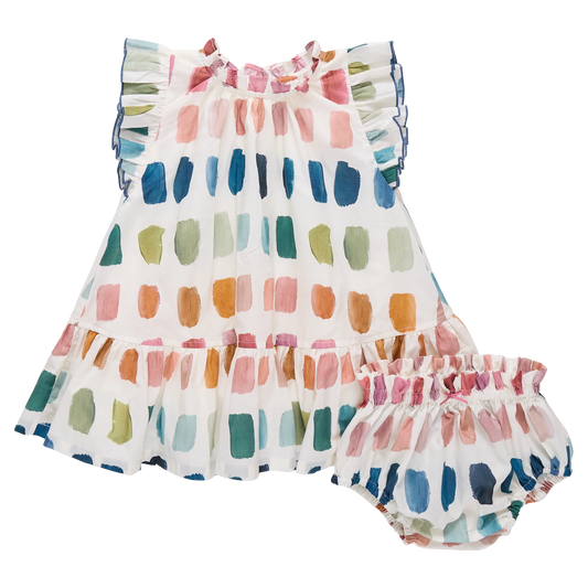 Baby Girls Harper Dress Set - Paint Swatches