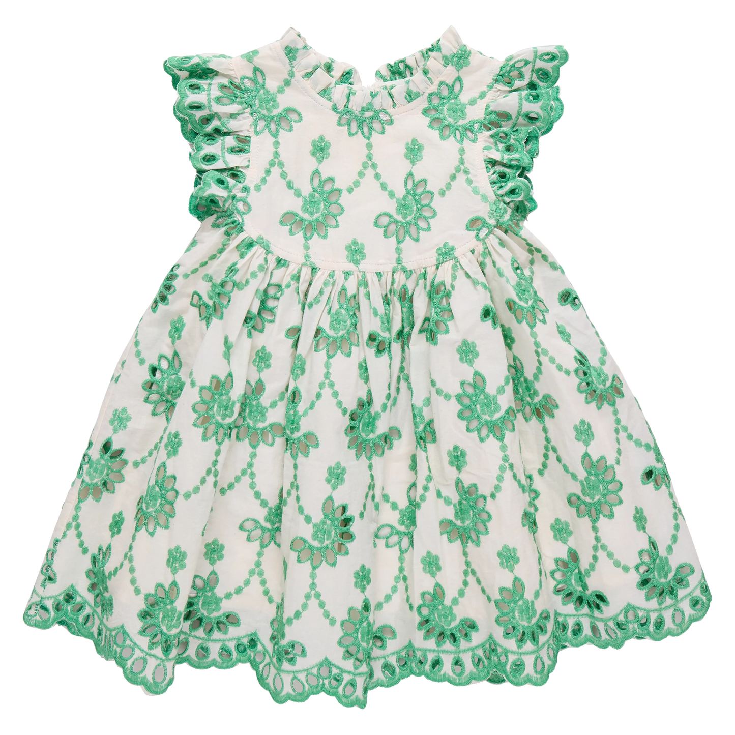 Girls Cynthia Dress - Kelly Green