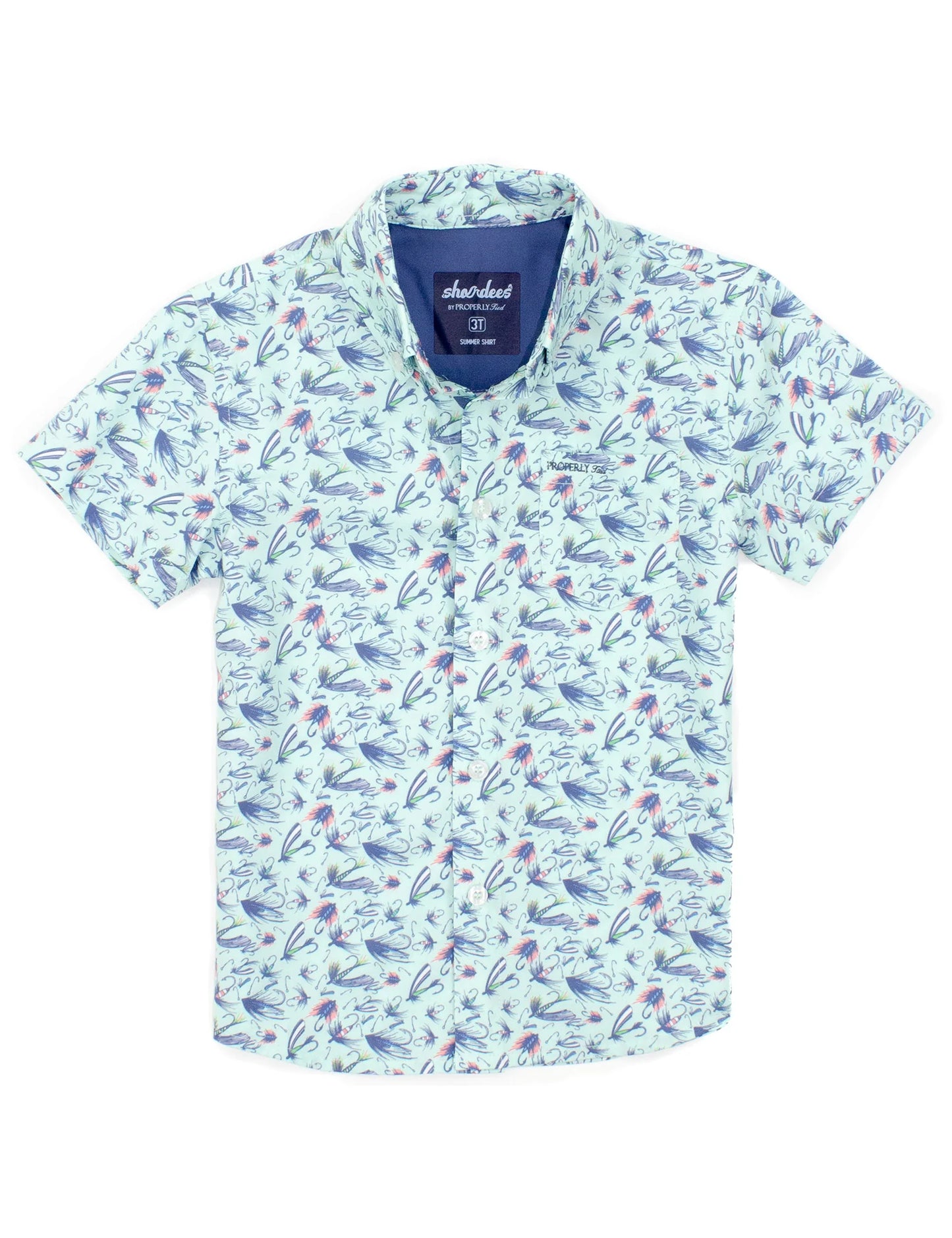 BOYS SHORDEES SUMMER SHIRT SAGE CAMO