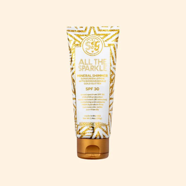 ALL THE SPARKLE - Mineral Shimmer with Biodegradable Glitter SPF 30