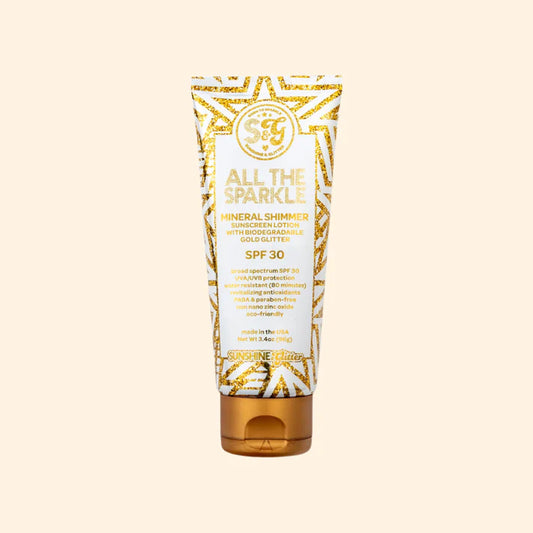 ALL THE SPARKLE - Mineral Shimmer with Biodegradable Glitter SPF 30