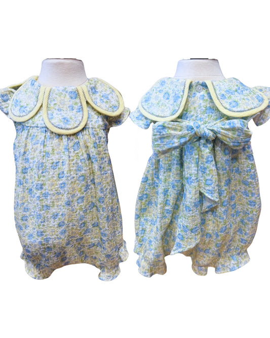 Buttercup Floral Petal Collar Romper