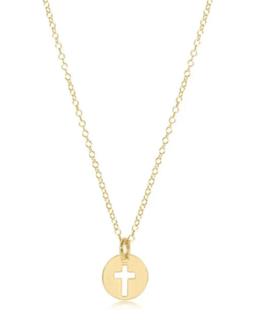 egirl 14" Necklace Gold - Blessed Small Gold Disc
