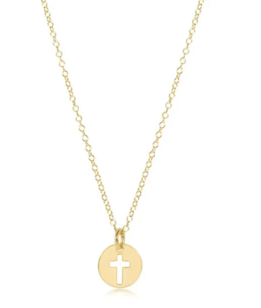 egirl 14" Necklace Gold - Blessed Small Gold Disc