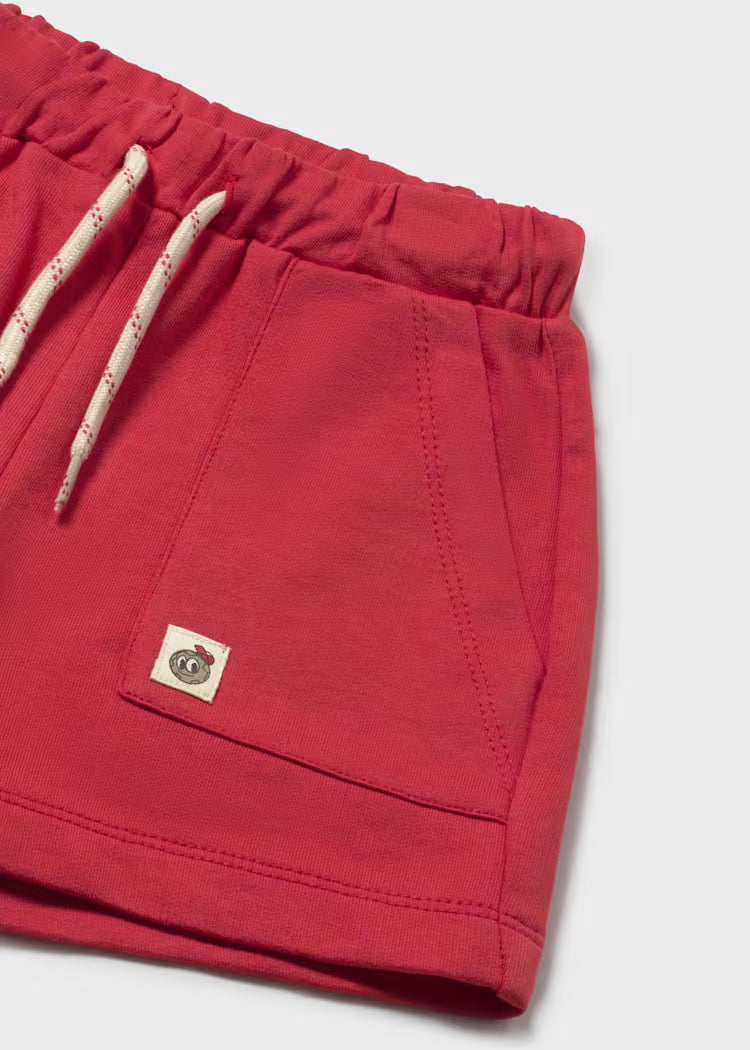 Red Baby French Terry Shorts