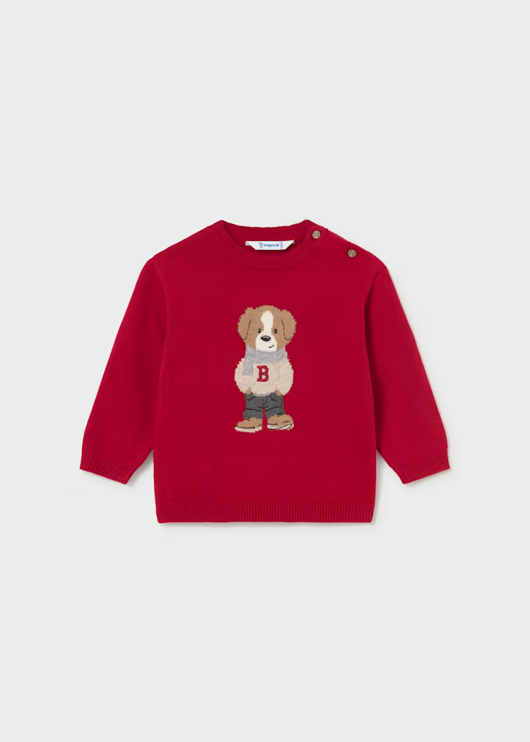 Baby's Dog Intarsia Sweater