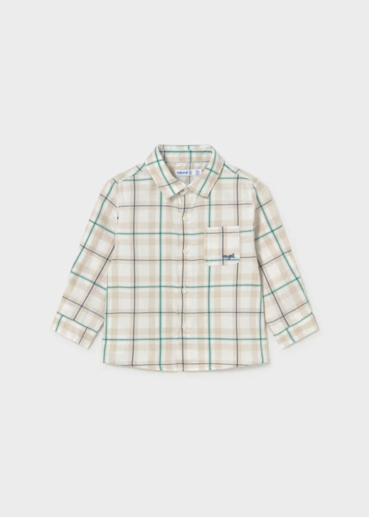 Boys Plaid Woven Cotton Shirt