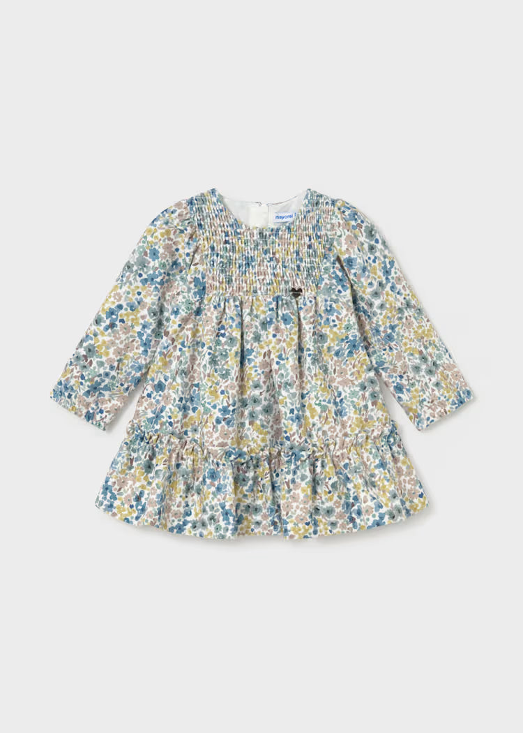 Baby Printed Velvet Dress