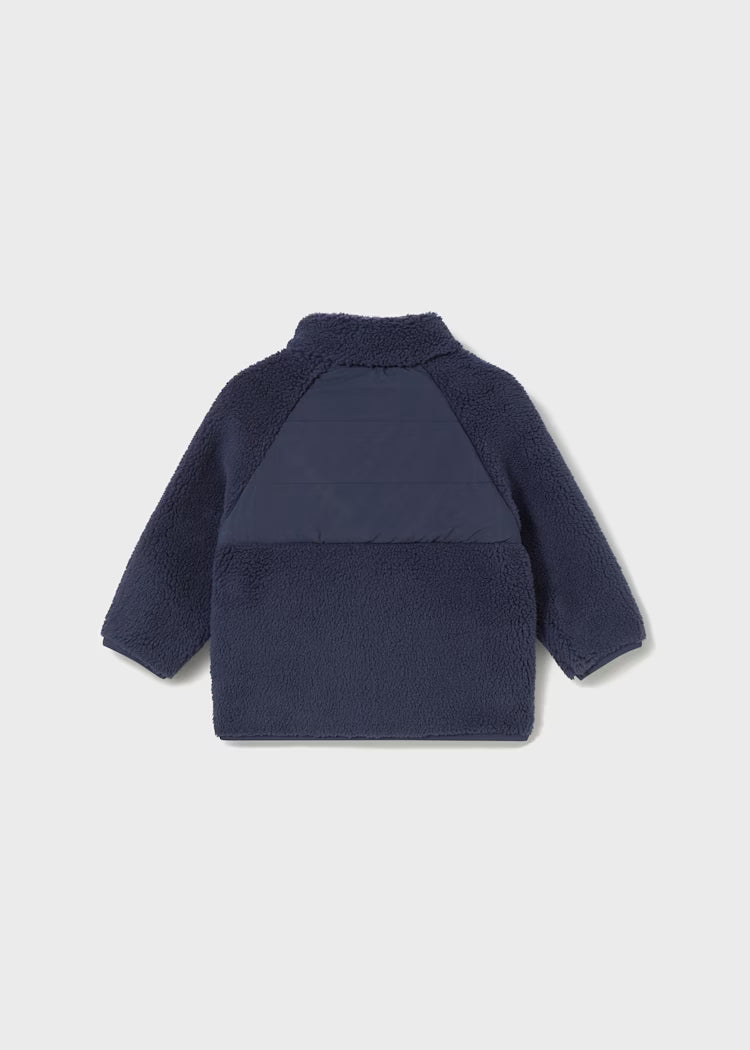 Navy Sheerpa Zip Jacket
