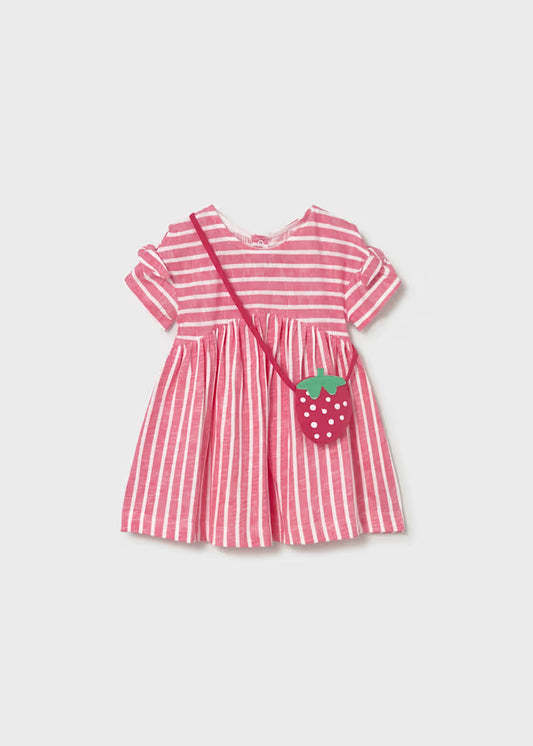 Baby Striped Dress with Crossbody bag