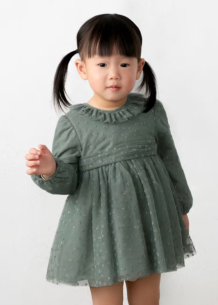Baby Pine Green Tulle Dress