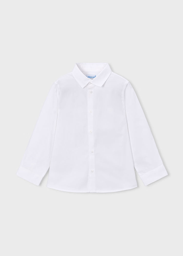 Boys White Button Up Shirt