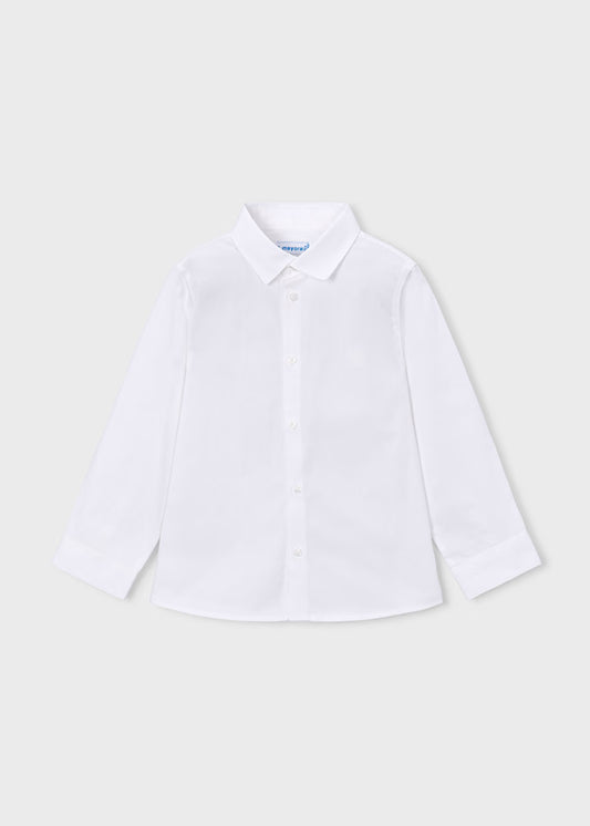 Boys White Button Up Shirt