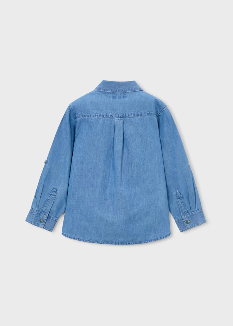 Boy's Medium Denim Button Up Shirt