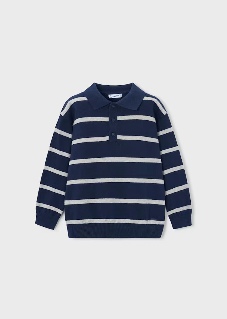 Navy Knit Polo