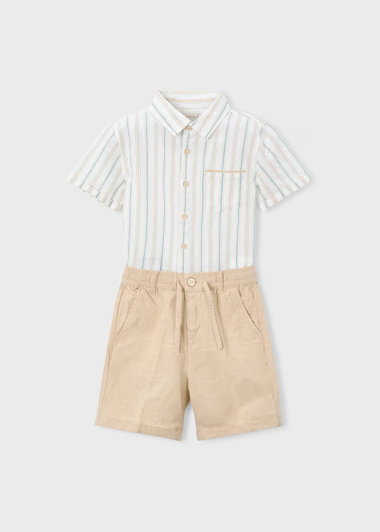 Boys Linen Suiting Bermuda Set