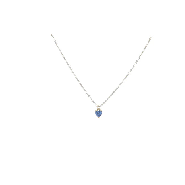KIDS 18K GOLD PLATED CABLE CHAIN NECKLACE WITH BIRTHSTONE
