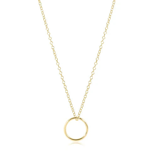 egirl 14" Necklace Gold - Halo Gold Charm