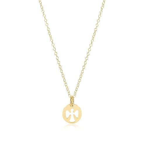 egirl 14" Necklace Gold - Gaurdian Angel Small Gold Disc