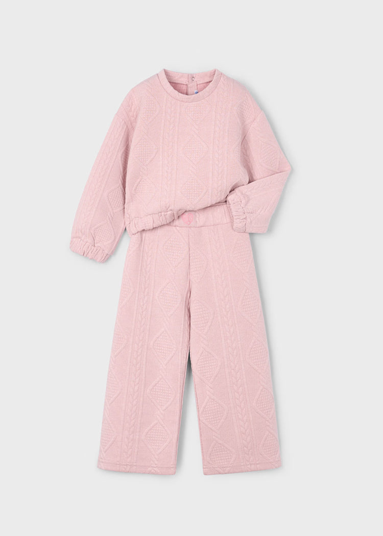 Girl's Faded Pink Sweat Set