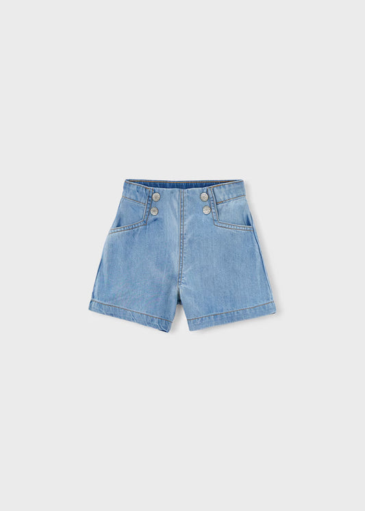 Girl Light Denim Shorts
